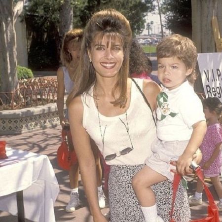 Simon Macauley’s ex-wife Kristan Alfonso is posing with their son Gino Williams. 